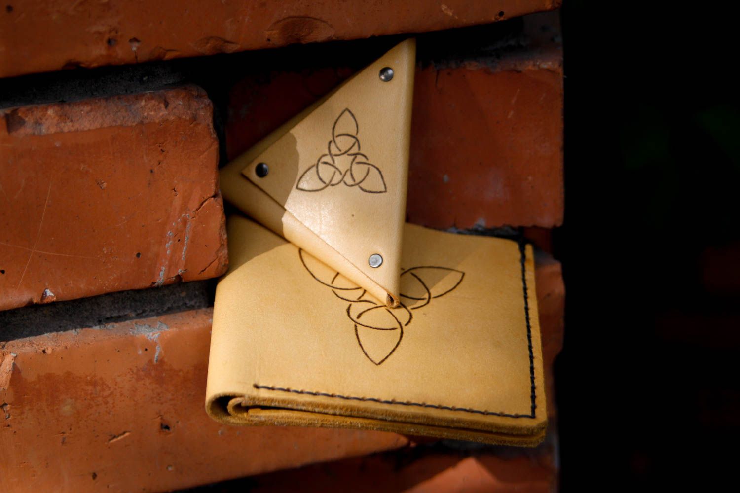 Accessoires für Frauen handmade Kleingeldbörse Leder Portemonnaie Damen stilvoll foto 1