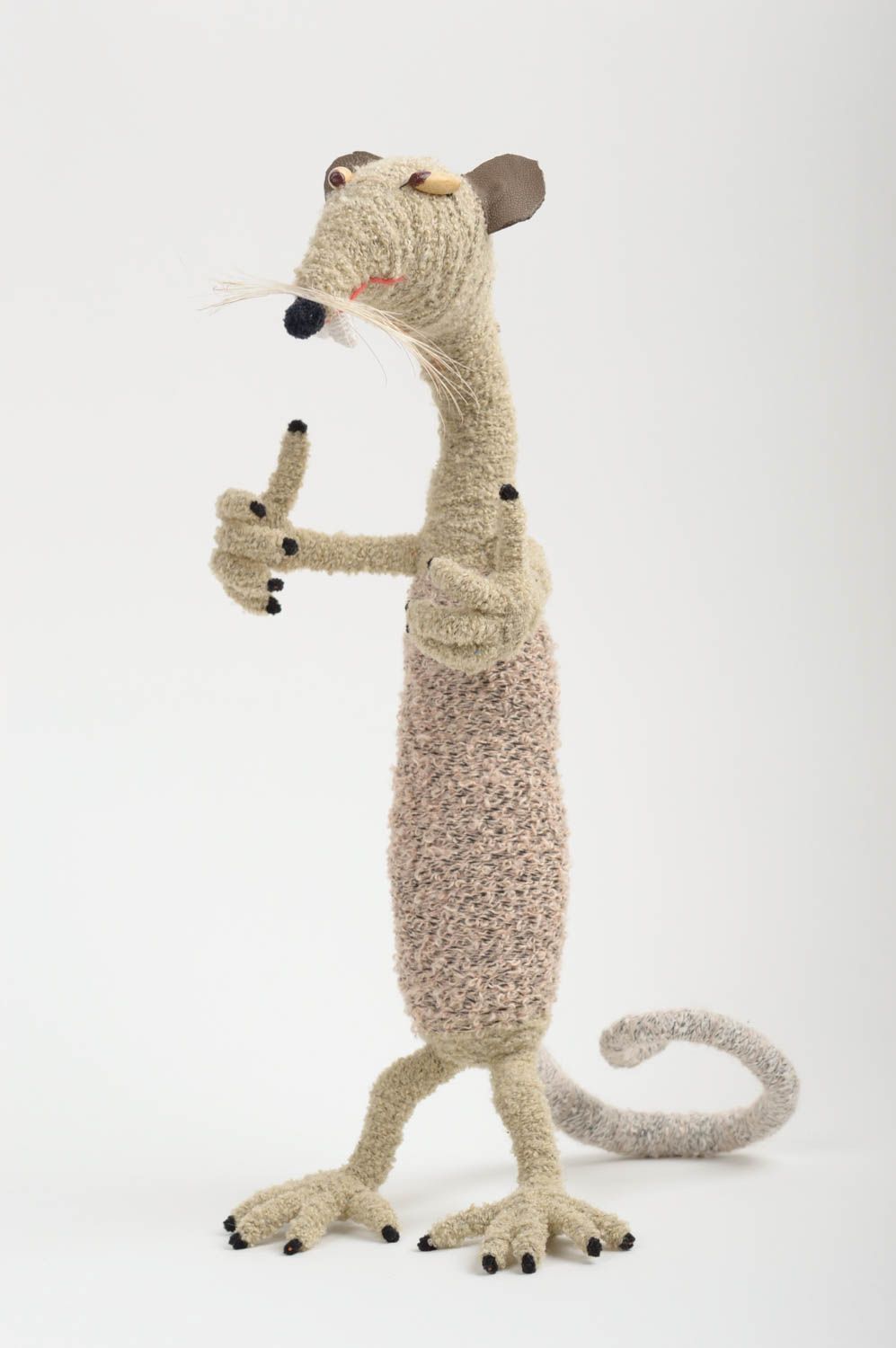 Jouet rat Peluche faite main Cadeau enfant Decoration maison de design photo 1