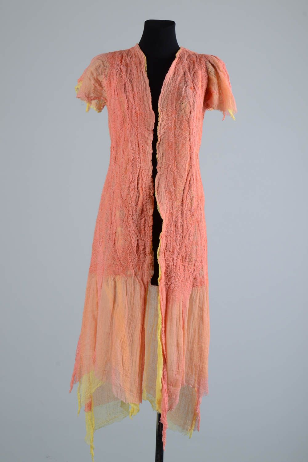 Женская одежда ручной работы летнее пальто шерстяная накидка красивая одежда фото 1