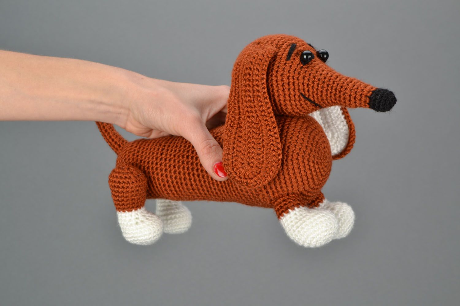 Crochet toy Badger-dog Molly photo 2