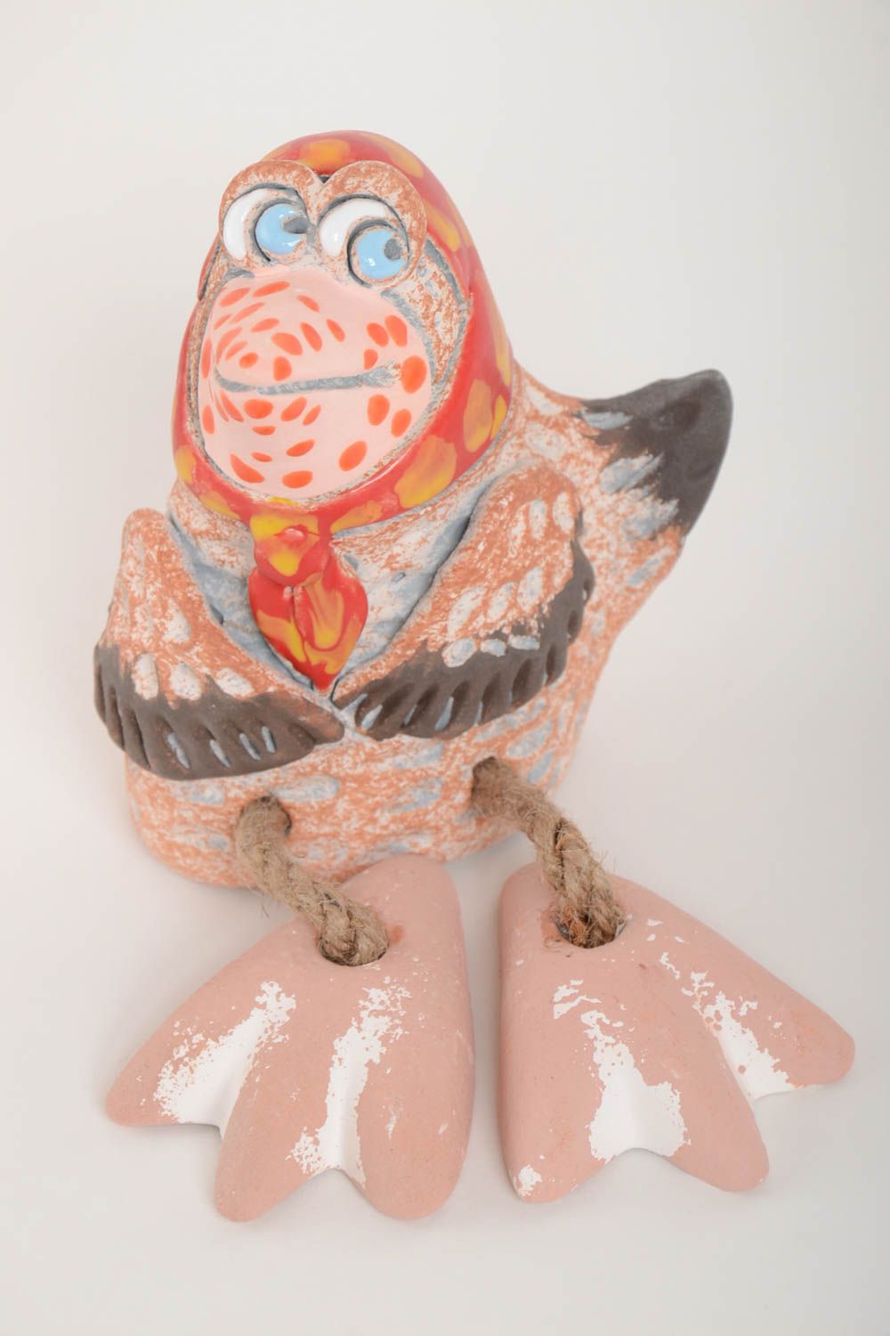 Kinder Spardose handgemachte Keramik Geschenk für Kinder Ton Deko Vogel bunt foto 2