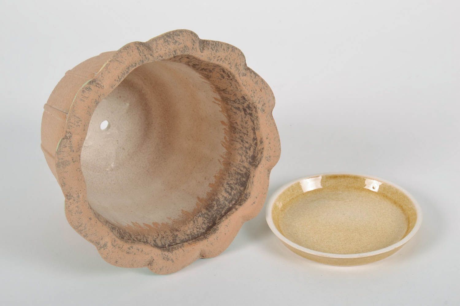 Ceramic pot Leaf photo 3