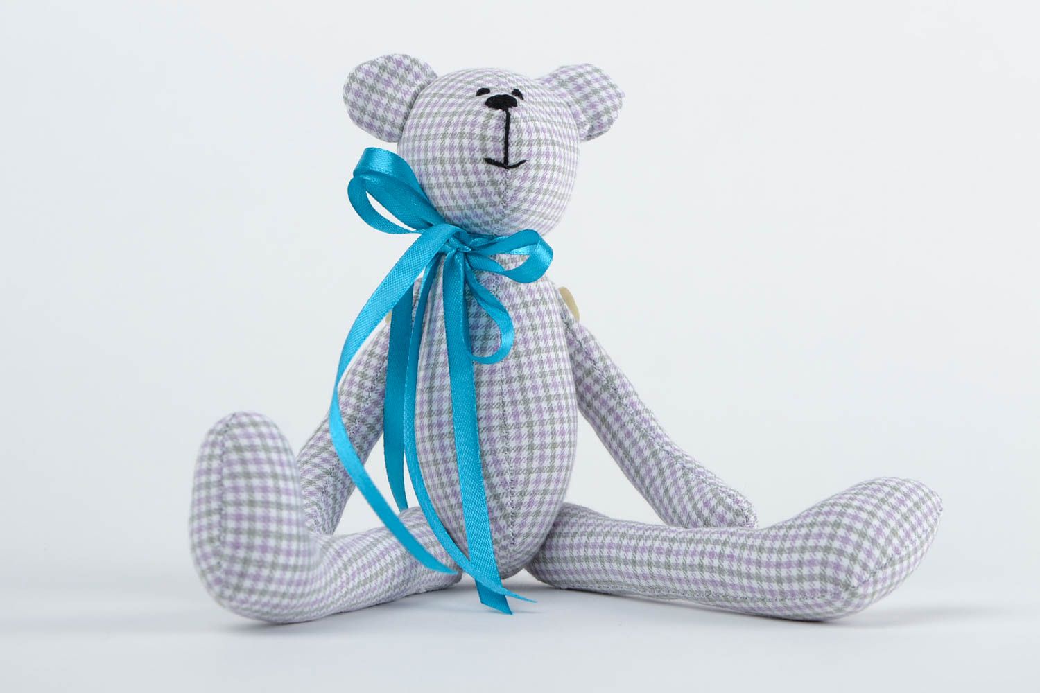 Игрушка ручной работы игрушка мишка из ткани игрушечный медведь красивый фото 4
