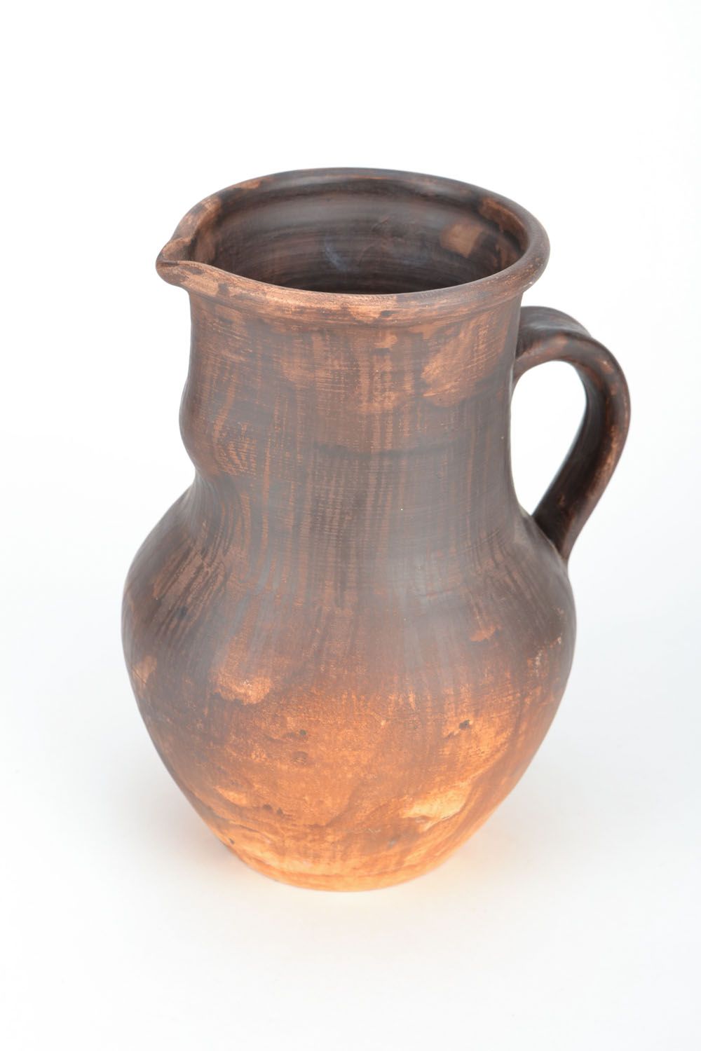 60 oz lead-free clay old fashion style mil pitcher in brown color 1,5 lb photo 3