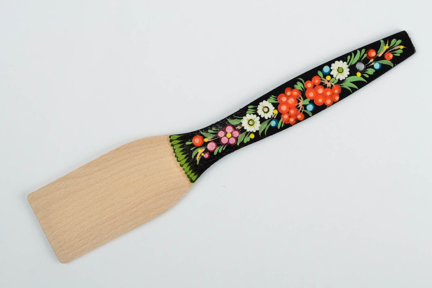 Espátula de madera pintada artesanal souvenir original herramienta de cocina foto 3