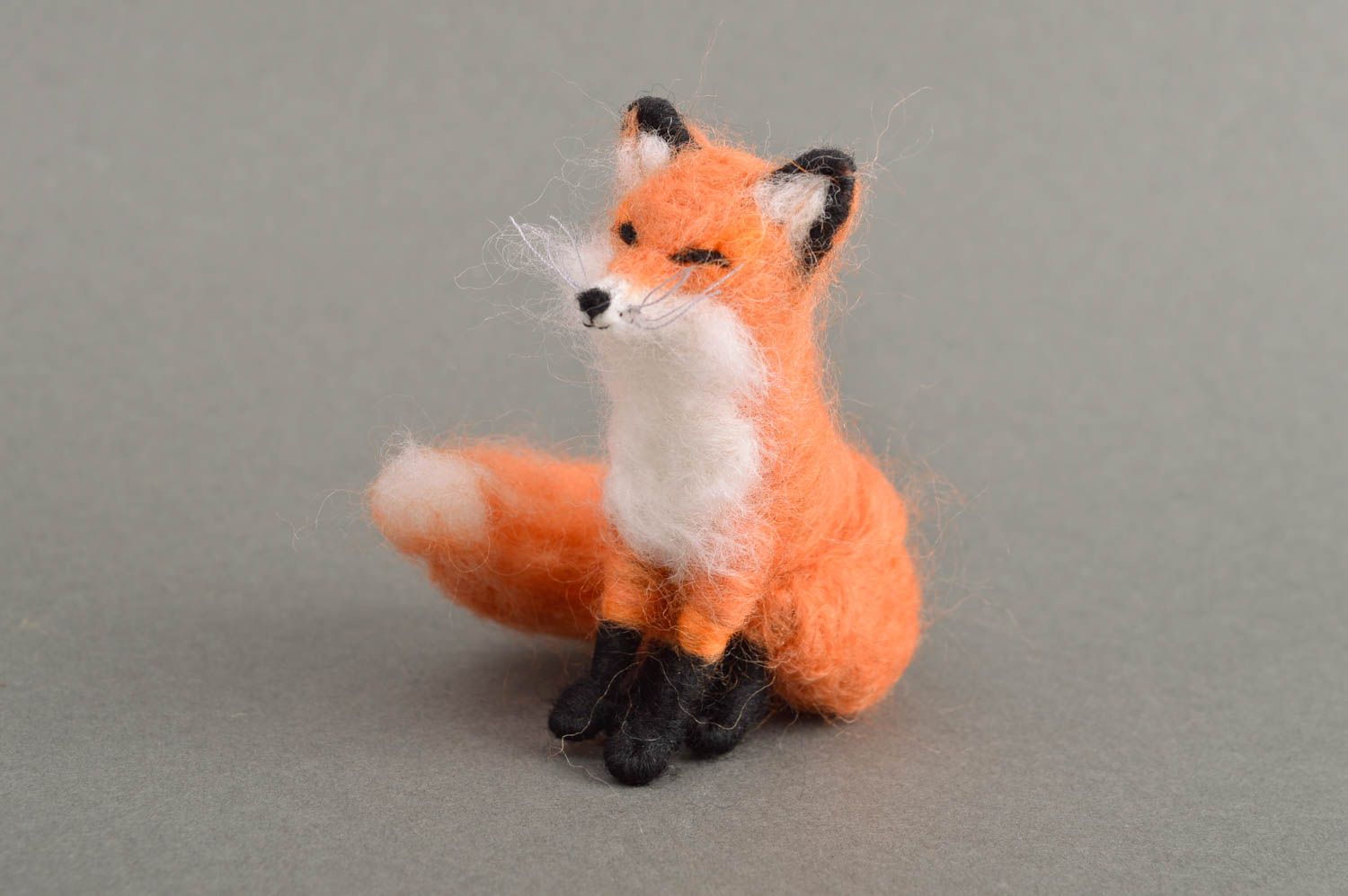 Fuchs Kuscheltier Stoff Tier handgemachtes Spielzeug Geschenk für Kind  foto 2