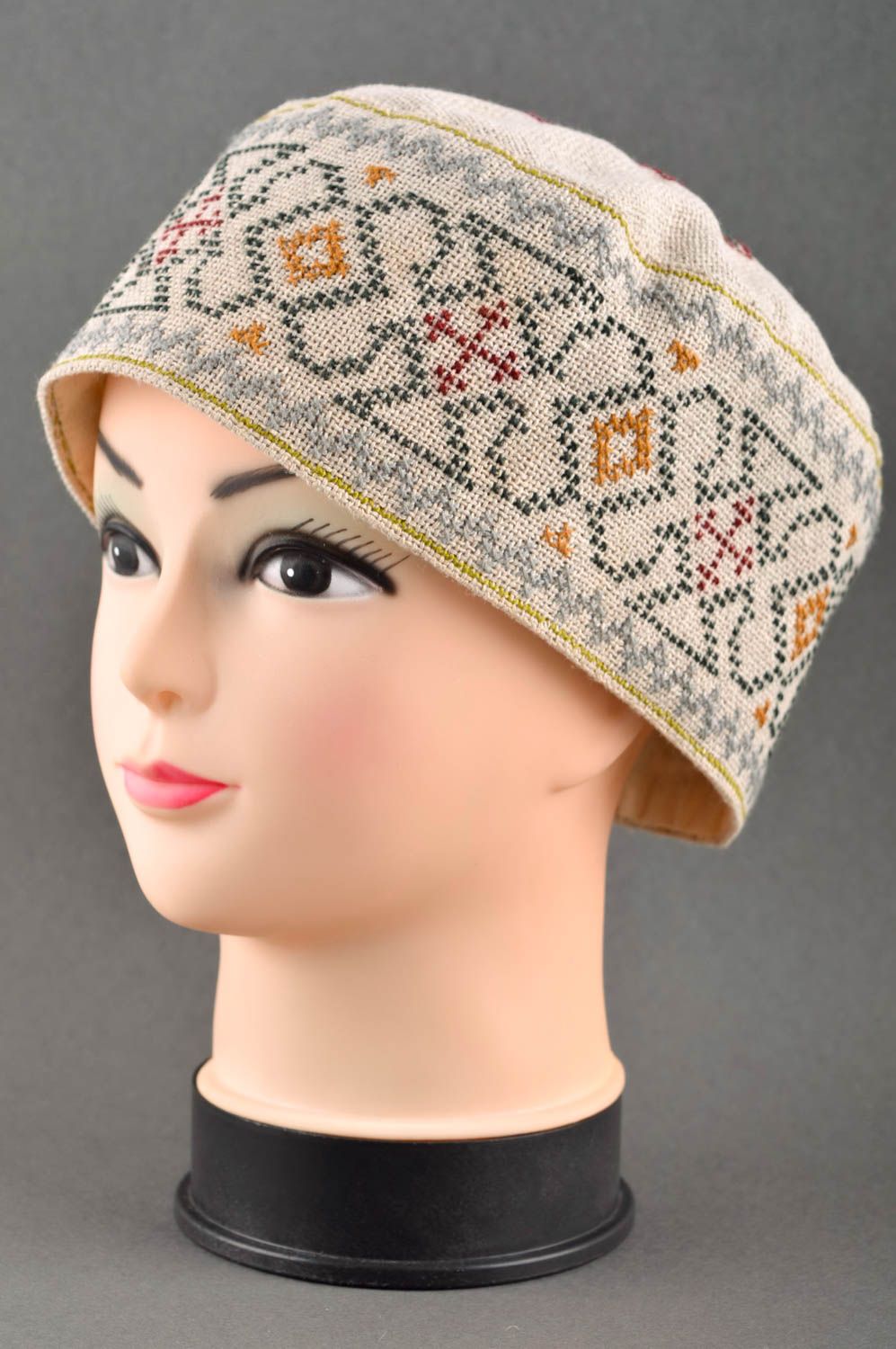 Embroidered hat handmade ethnic hat men accessories folk hats for men photo 1