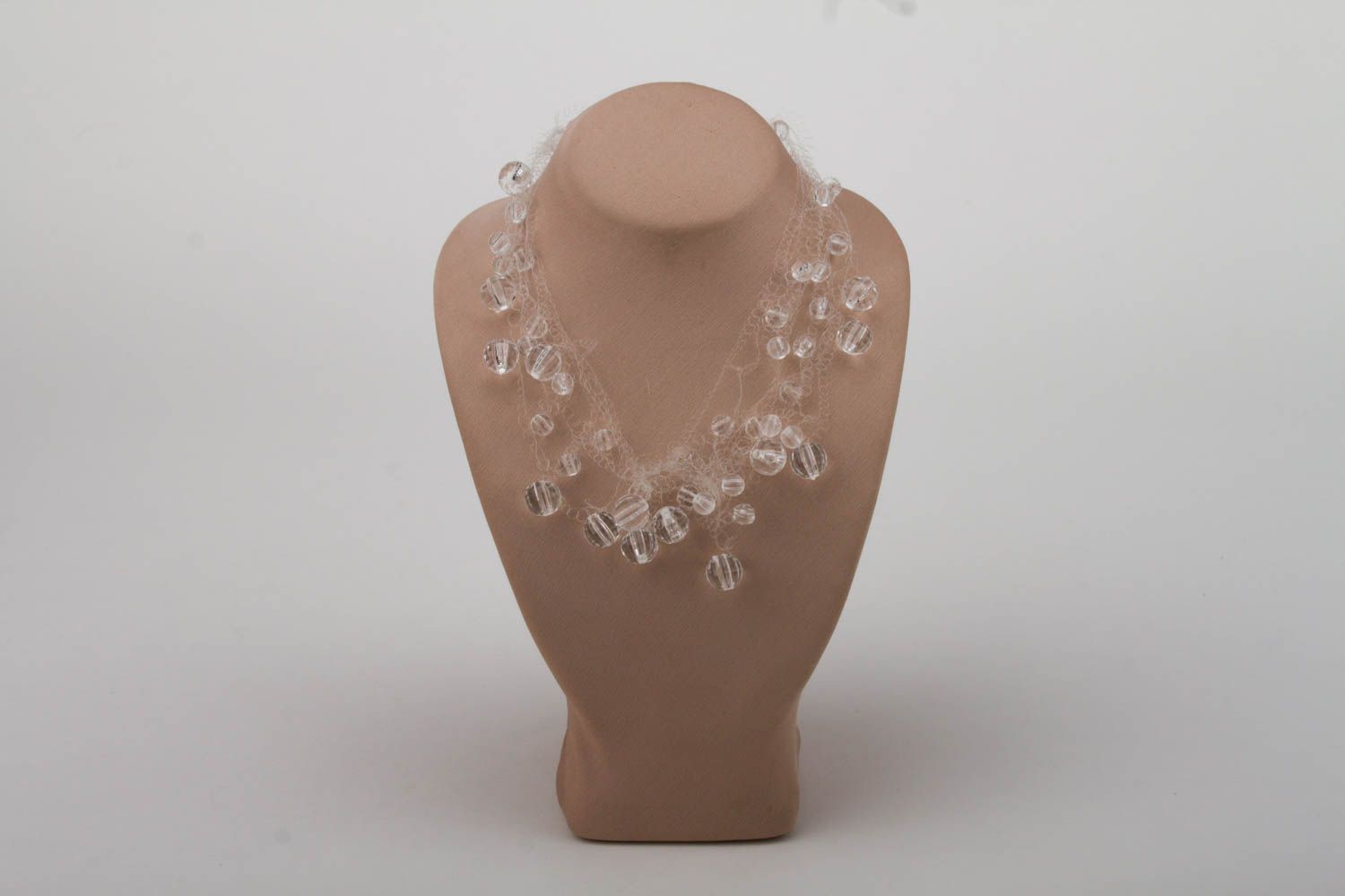 Collier perles de rocaille Bijou fait main Accessoire femme fermoir mousqueton photo 4