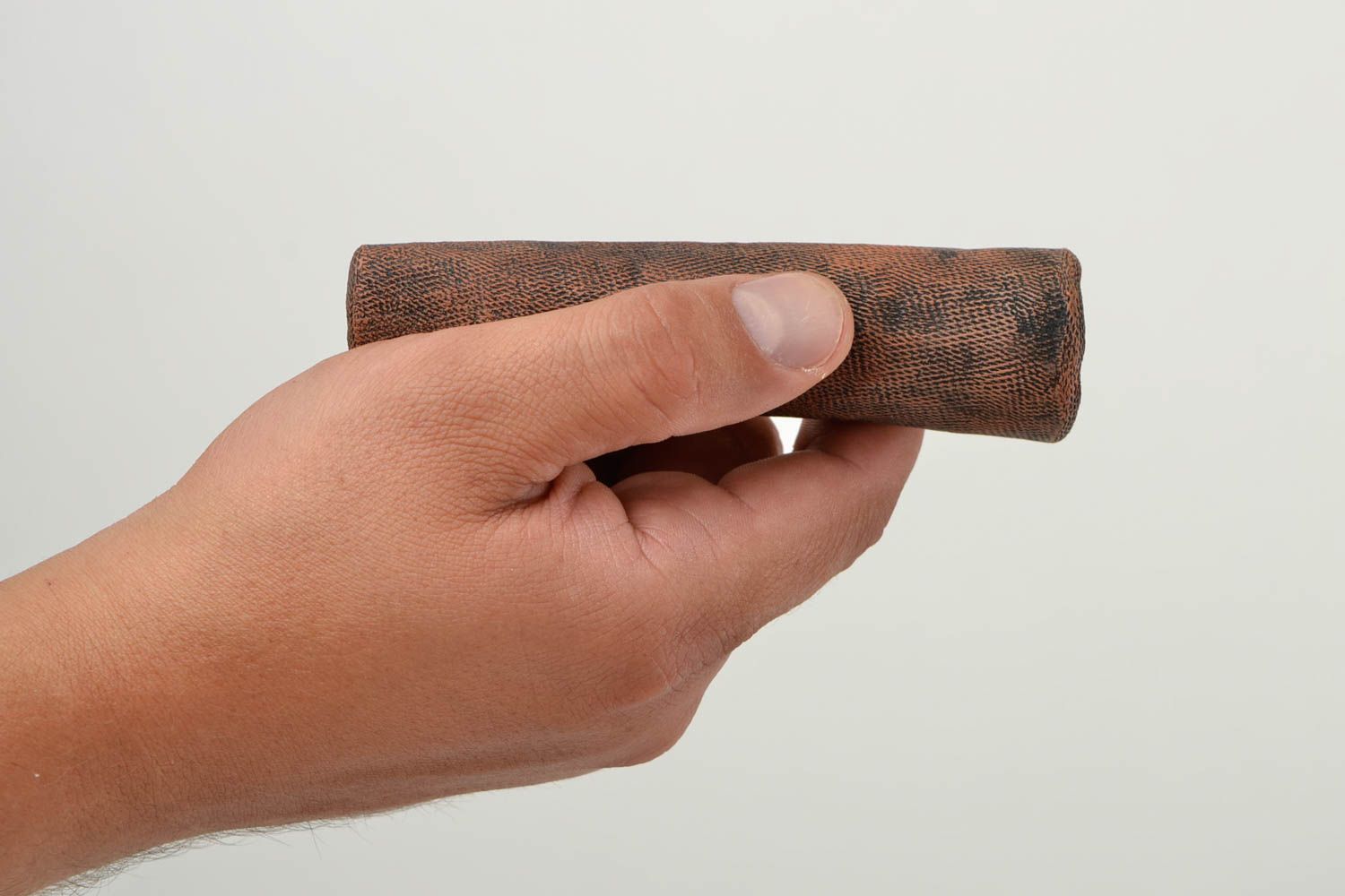 Pipa hecha a mano de barro accesorio para fumador regalo original para hombres foto 2