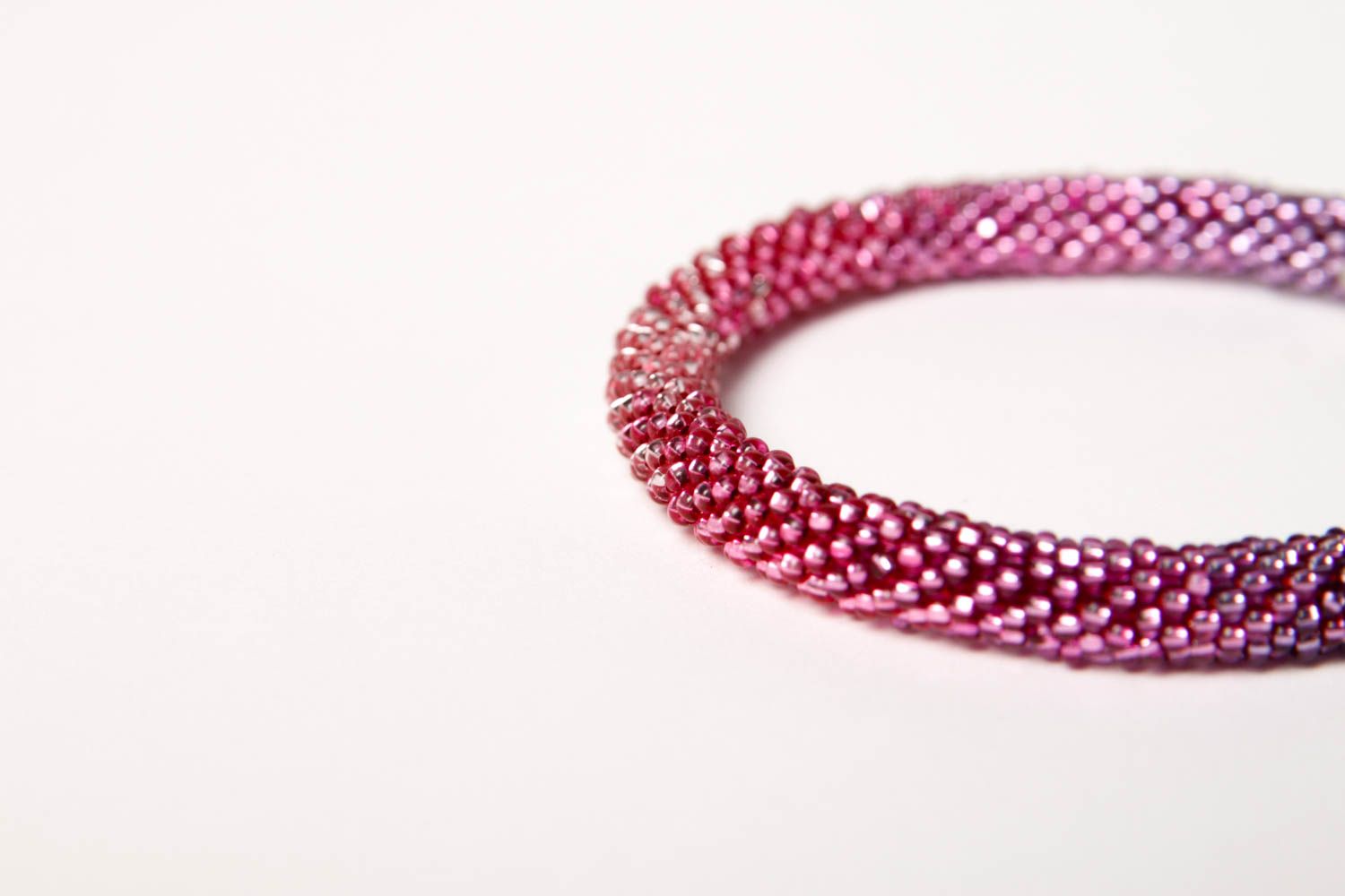 Rosa violettes Glasperlen Armband handmade Designer Schmuck Frauen Accessoire foto 5