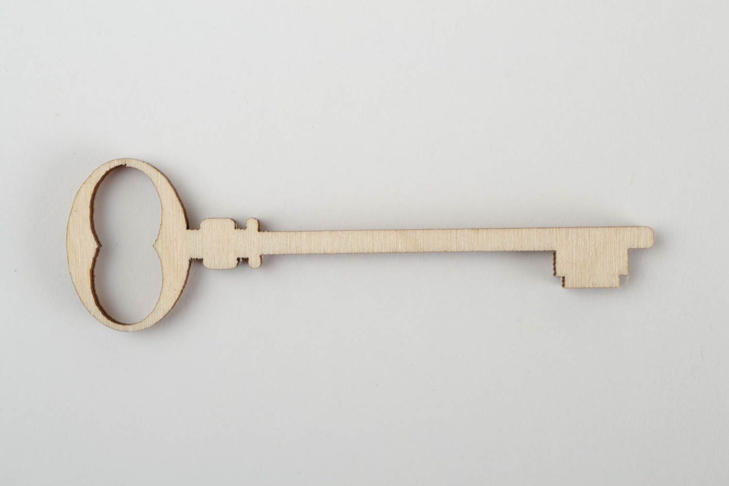 Handmade Scrapbooking Zubehör Figur aus Holz Rohling zum Bemalen Schlüssel foto 3