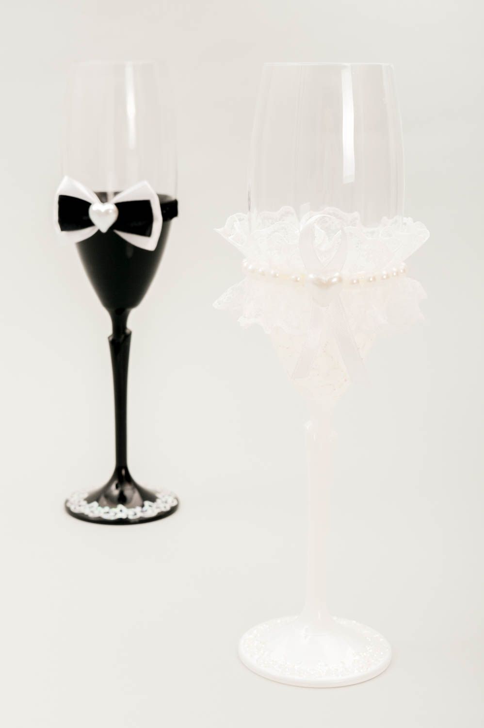 Sektgläser Set handgemachtes Geschirr Champagnergläser Hochzeit Sekt Gläser foto 2