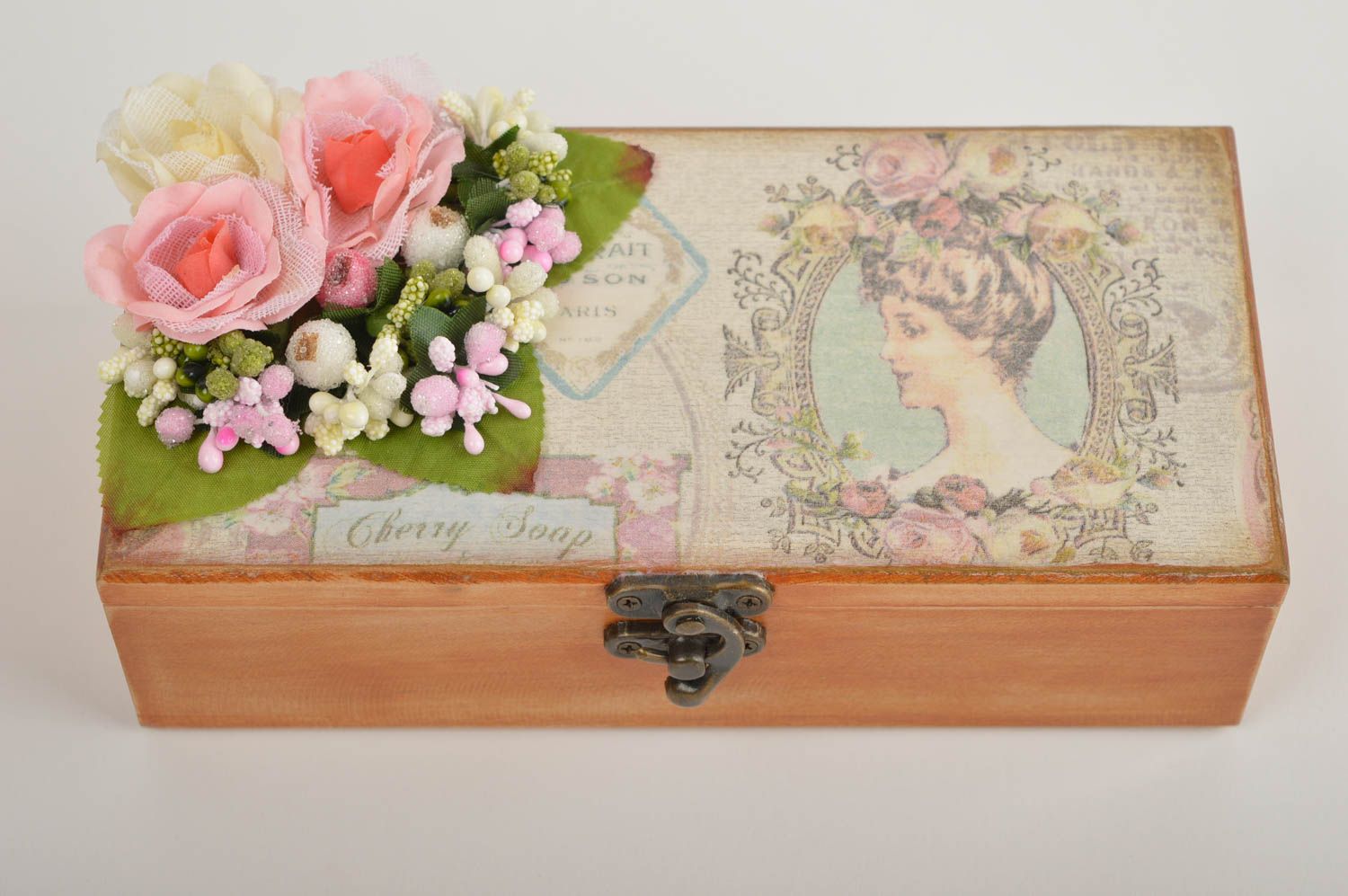 Handmade wooden jewelry box jewelry gift box vintage jewelry box gifts for her photo 4