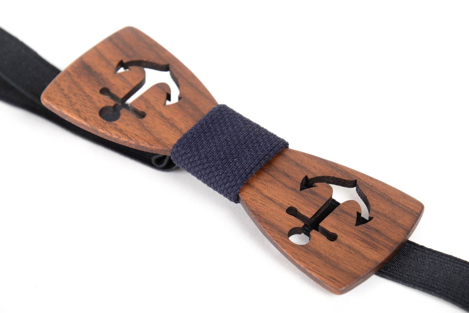 Herren Fliege handmade Geschenk für Mann Fliege Krawatte Holz Accessoire blau foto 4