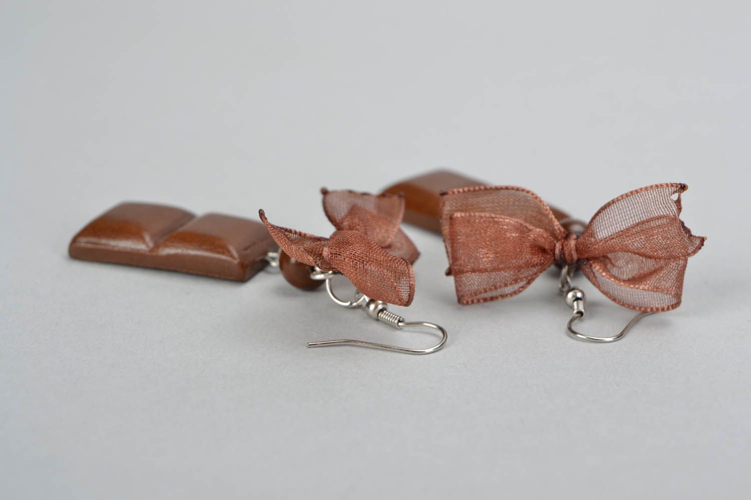 Earrings in the shape of chocolate candies photo 3