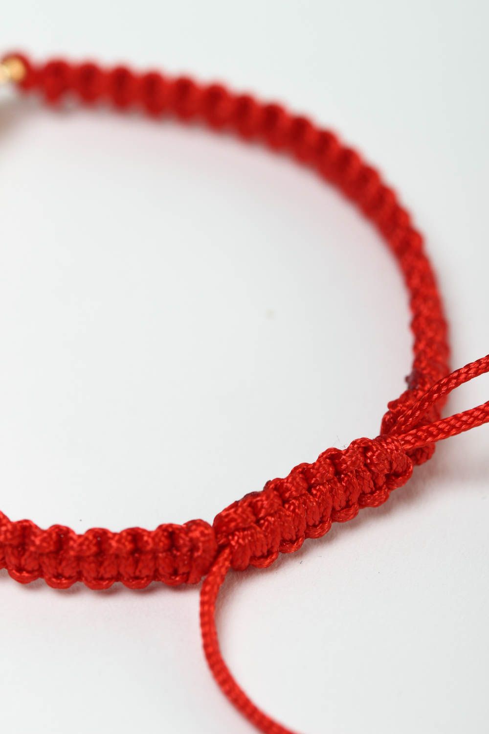 Модный браслет с хамсой ручной работы браслет из ниток плетеный браслет красный фото 4