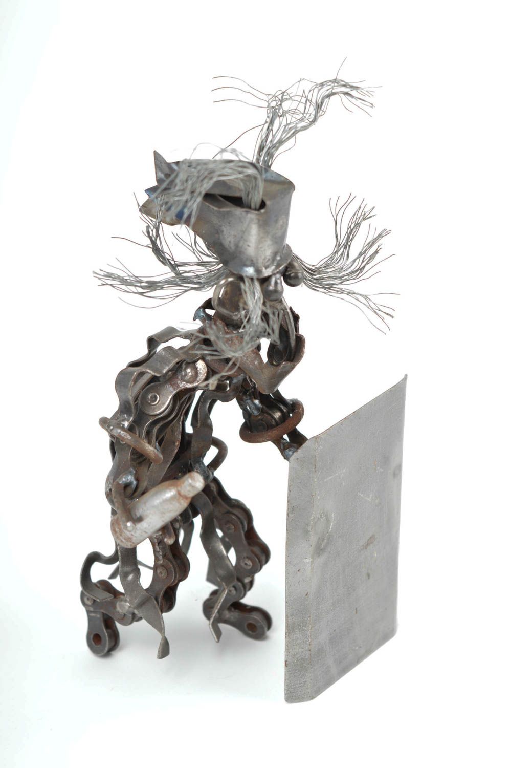 Декор для дома хэнд мэйд фигурка из металла необычный подарок Баба-яга фото 5