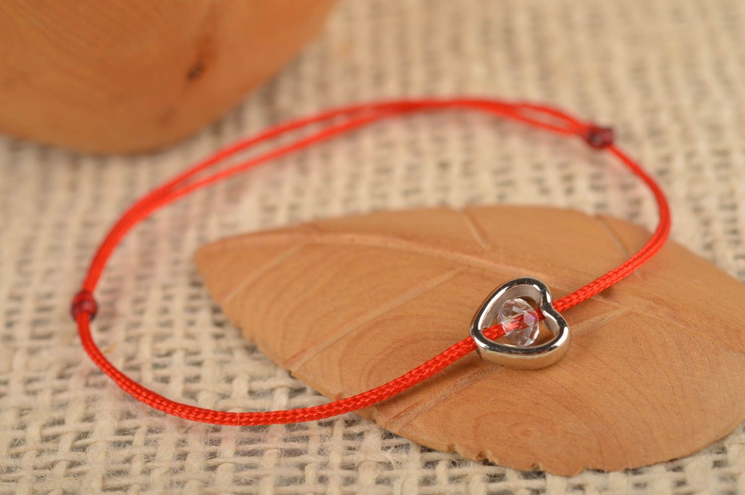 Handmade accessories designer bracelet beautiful red bracelet with bead  photo 1