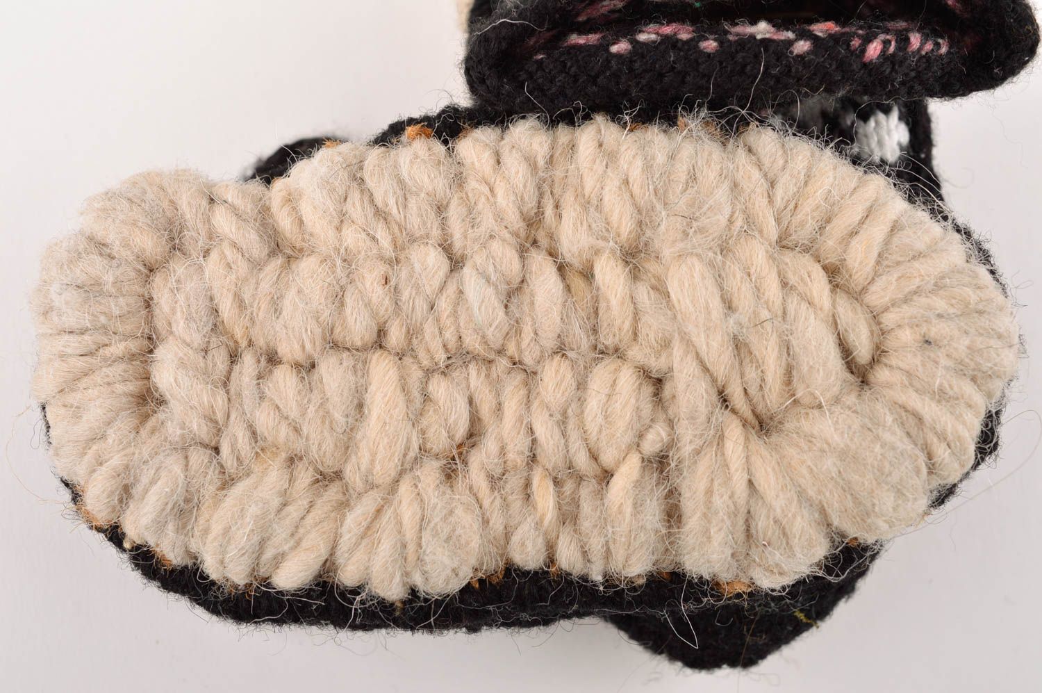Handmade home slippers woolen knitted slippers for children gift for children photo 4