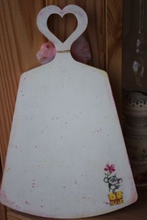 Decoupage chopping board for decor Mouse photo 1