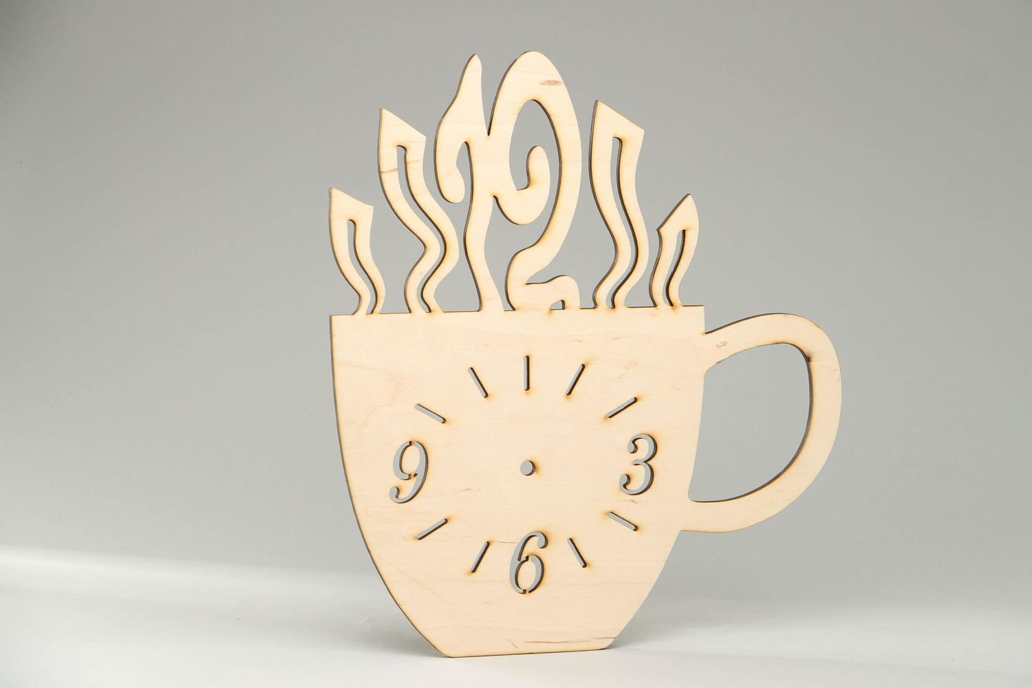 Plywood craft blank for decoupage Cup Clocks photo 1