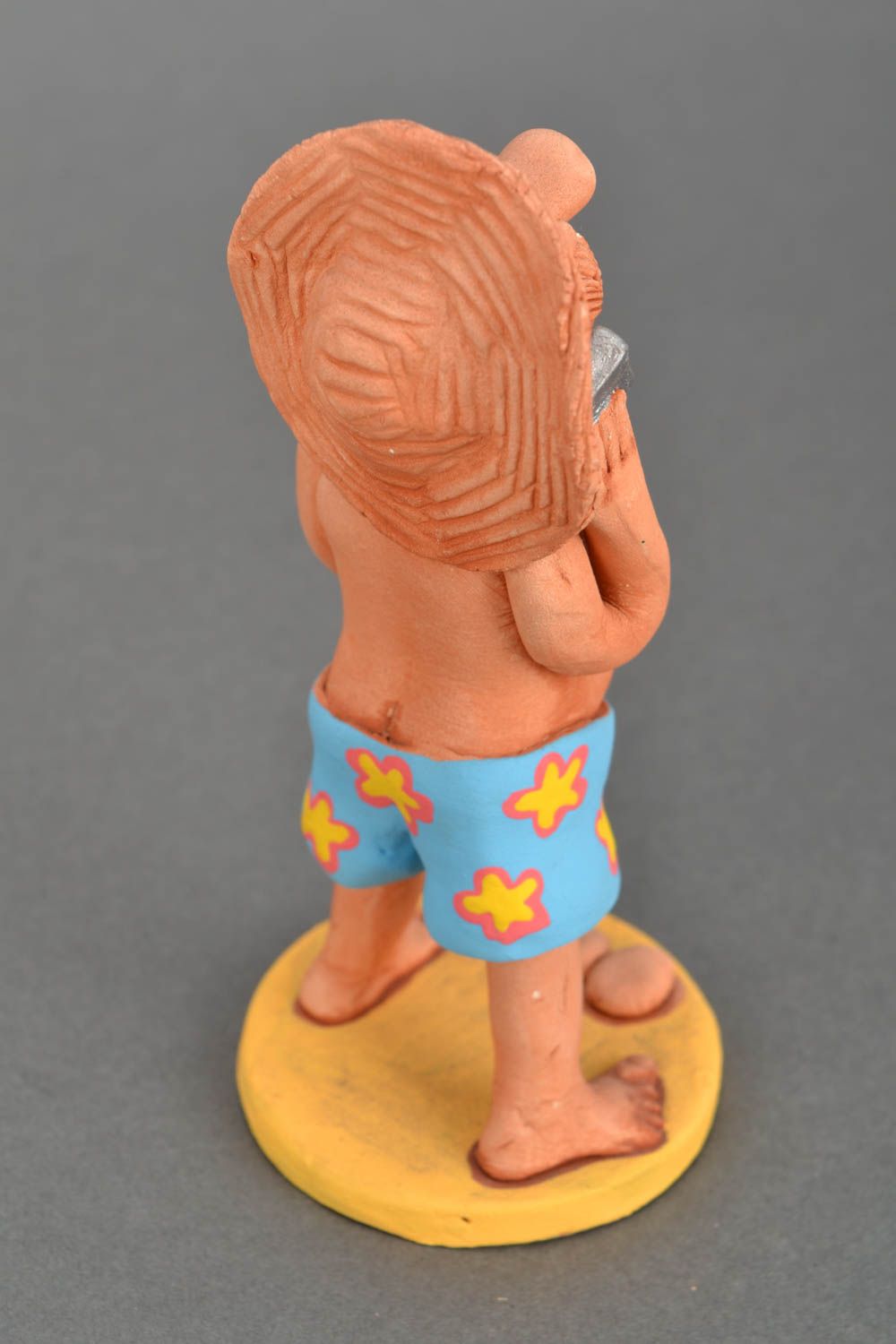 Statuina in ceramica fatta a mano soprammobile divertente souvenir originale foto 5