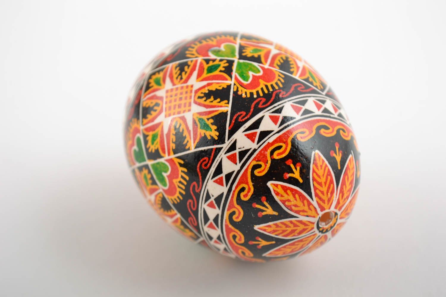 Bright and beautiful Easter egg painted with acrylics handmade pysanka  photo 3