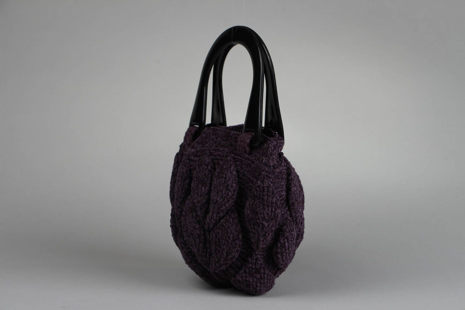 Crochet velour purse photo 2