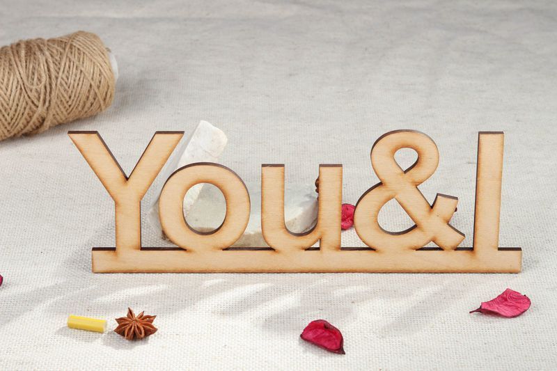 Chipboard lettering You & I photo 4