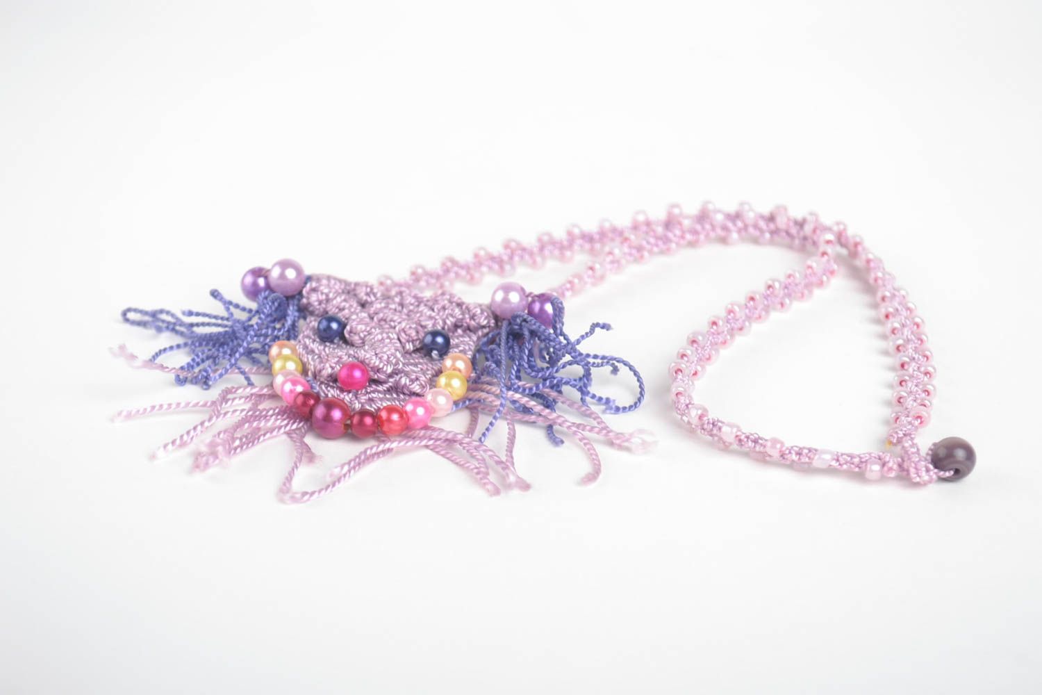 Handmade pendant designer pendant macrame pendant unusual jewelry gift ideas photo 4