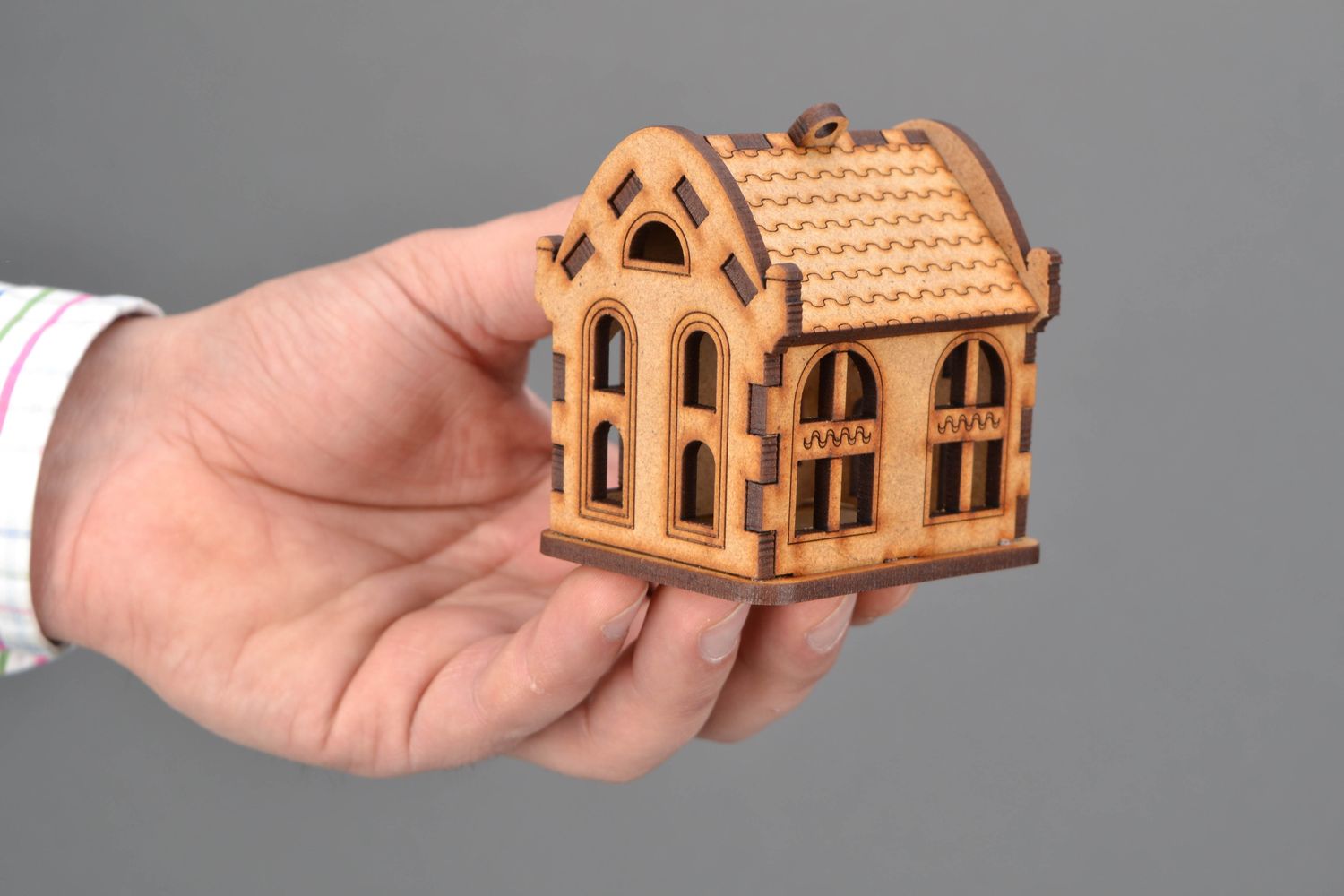 Wooden blank doll house for painting photo 2