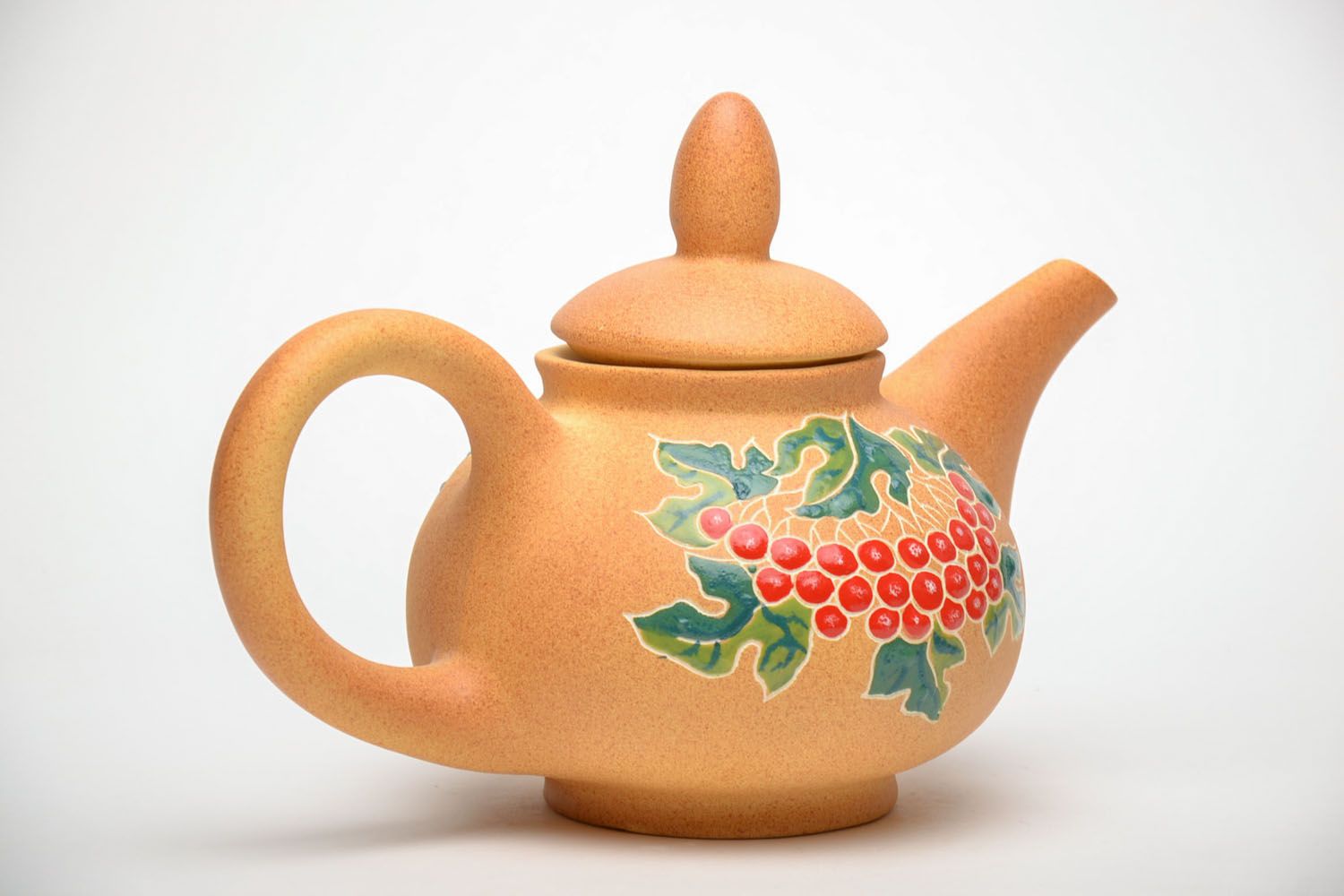 Painted ceramic teapot photo 3