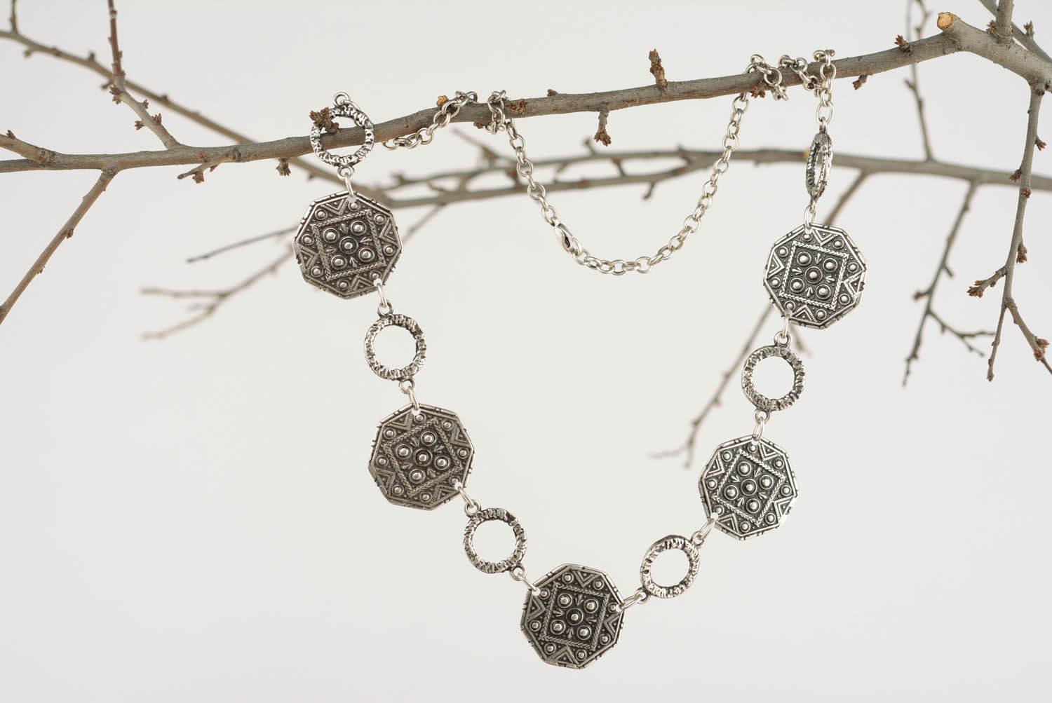 Handmade metal necklace photo 1