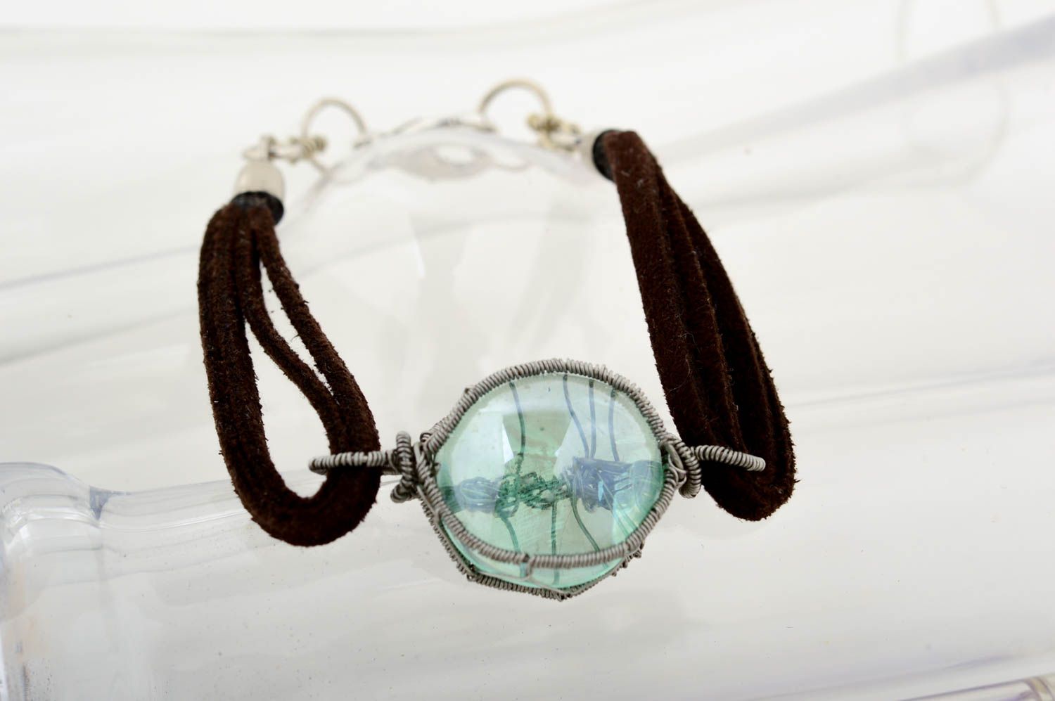 Stylish handmade glass bracelet wrist bracelet designs handmade jewellery photo 1