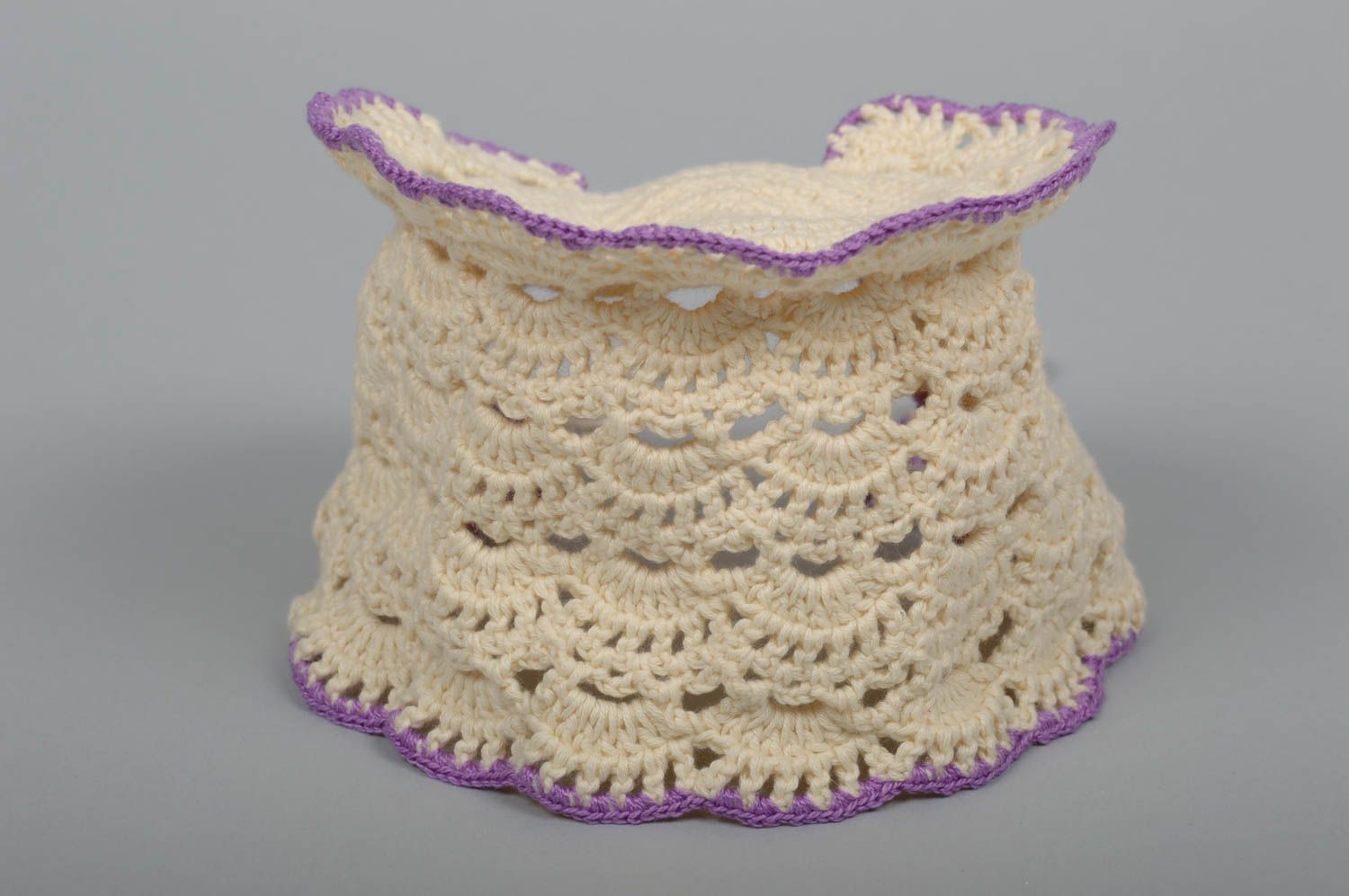 Beautiful handmade crochet baby hat baby bonnet design accessories fashion baby photo 2