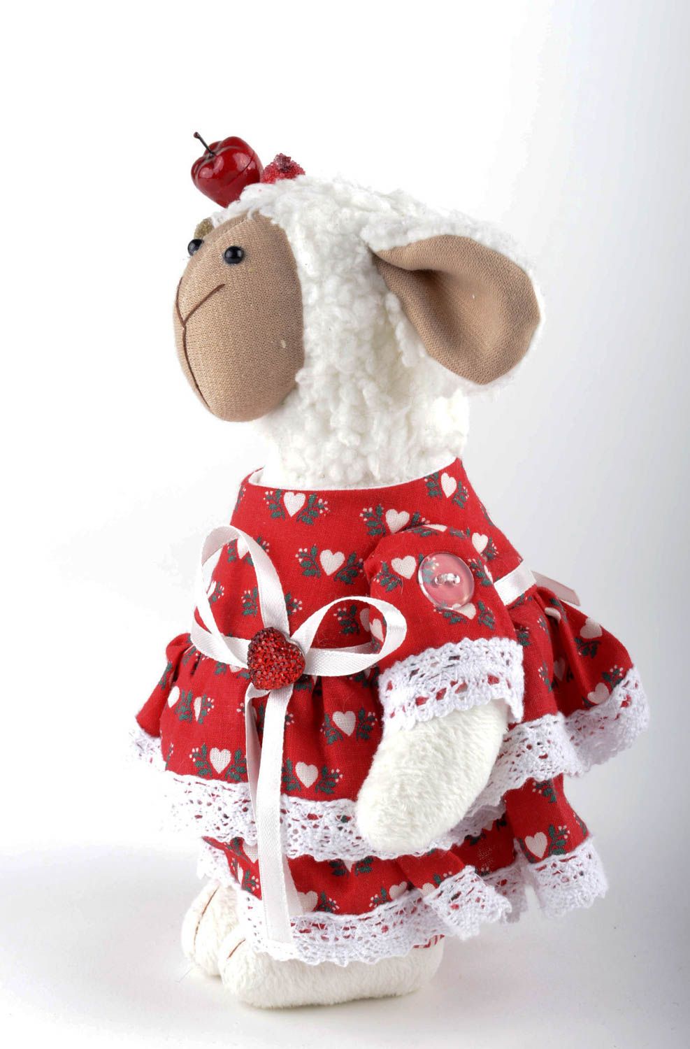 Peluche mouton faite main Jouet enfant Peluche en tissu Cadeau original photo 3