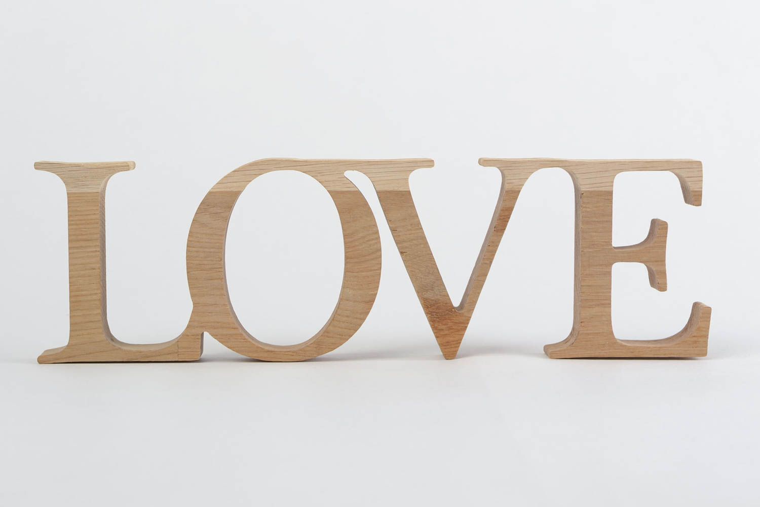 Handmade designer beautiful decorative volume wooden words Love for interior  photo 3