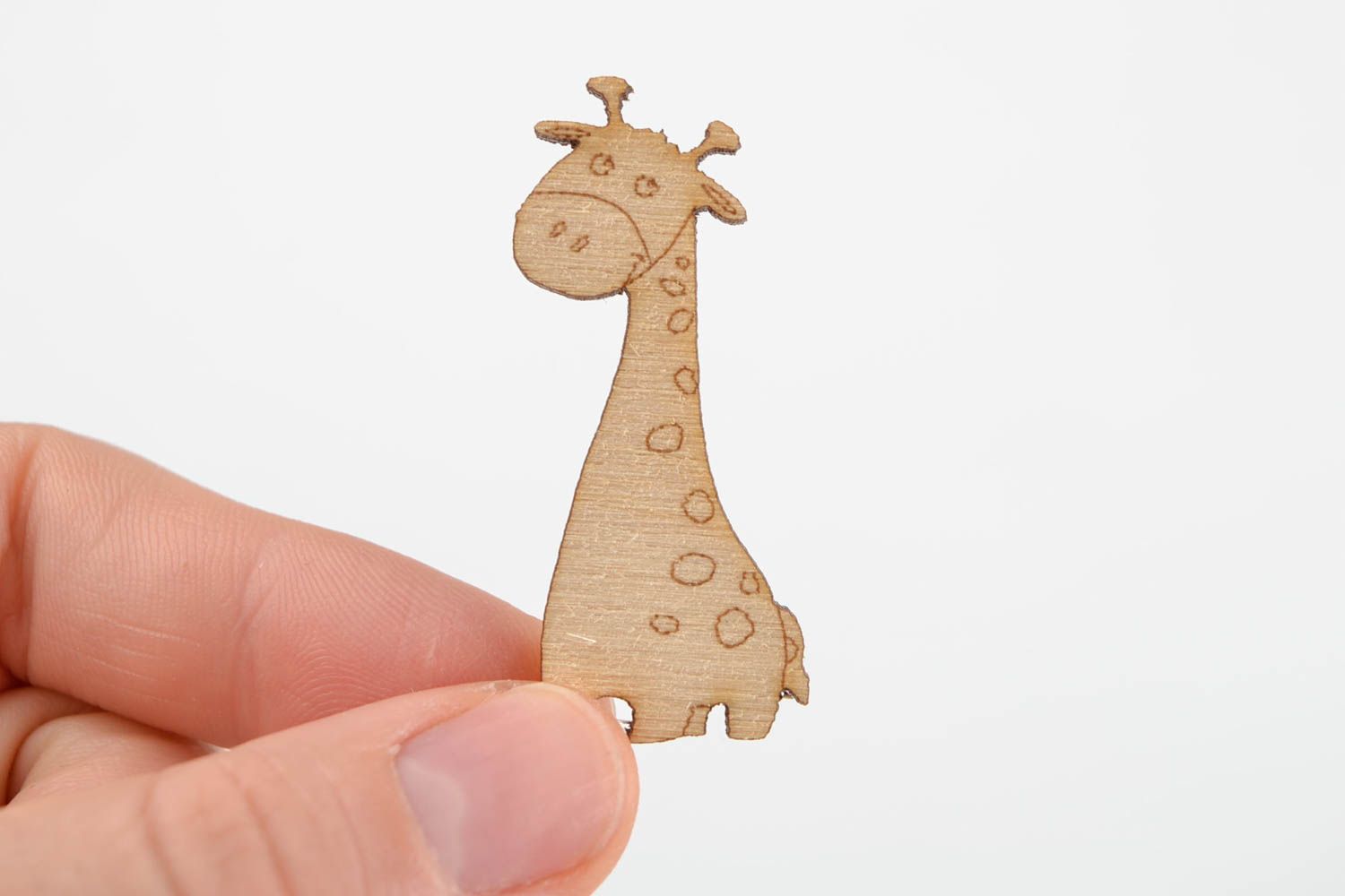Handgemachte Miniatur Figur kleine Figur zum Bemalen Holz Rohling Giraffe foto 2