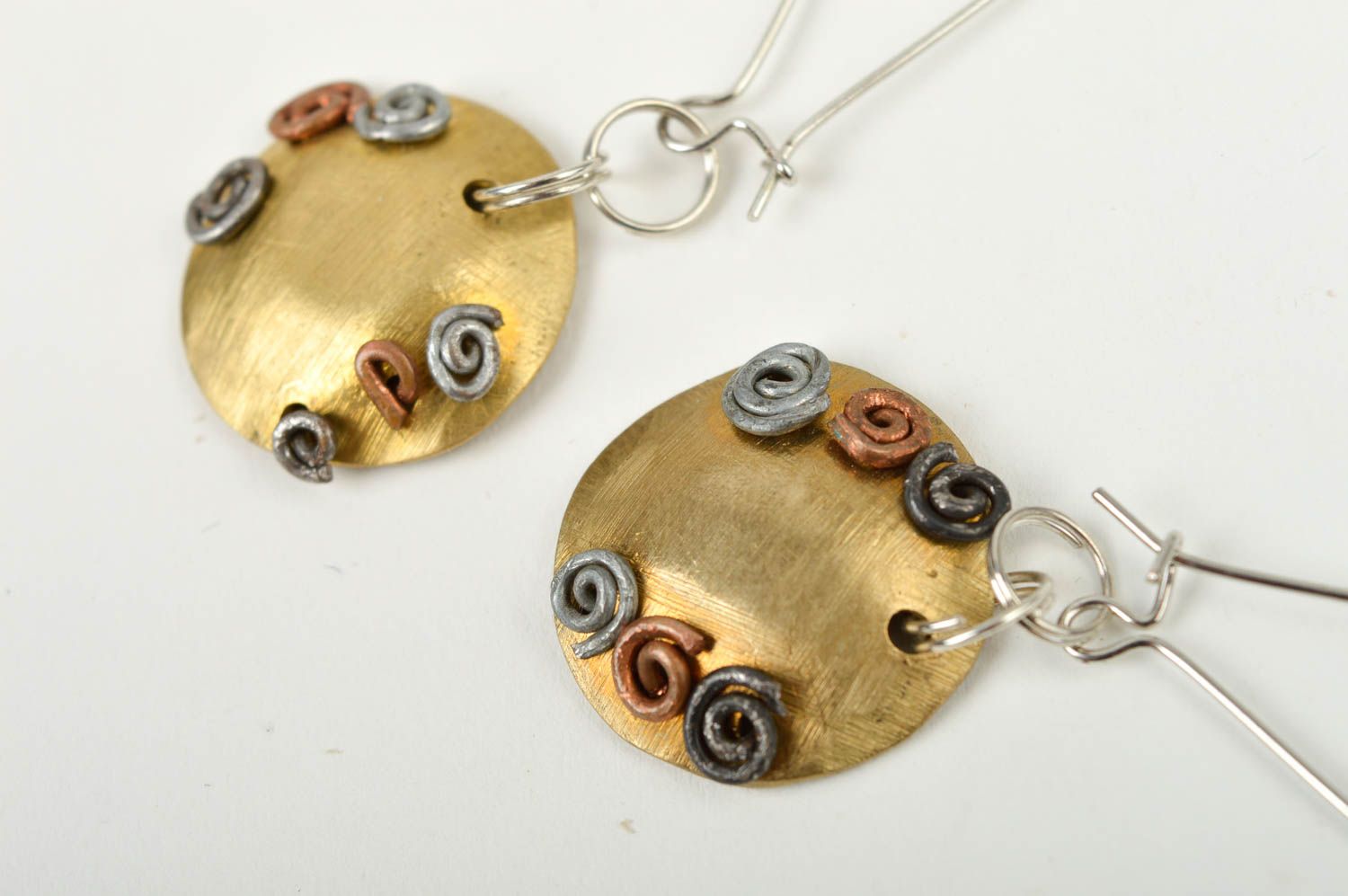 Handmade designer jewelry stylish metal earrings cute gift beautiful earrings photo 5