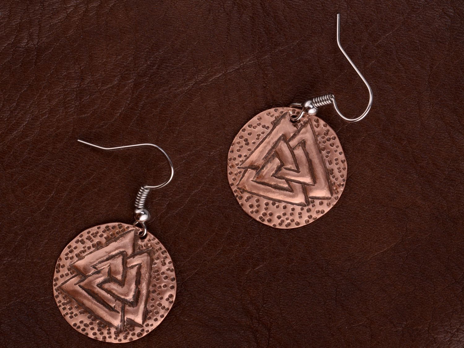 Copper earrings Golden Basis photo 1