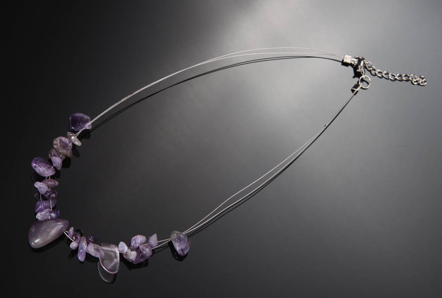 Necklace with amethyst photo 3