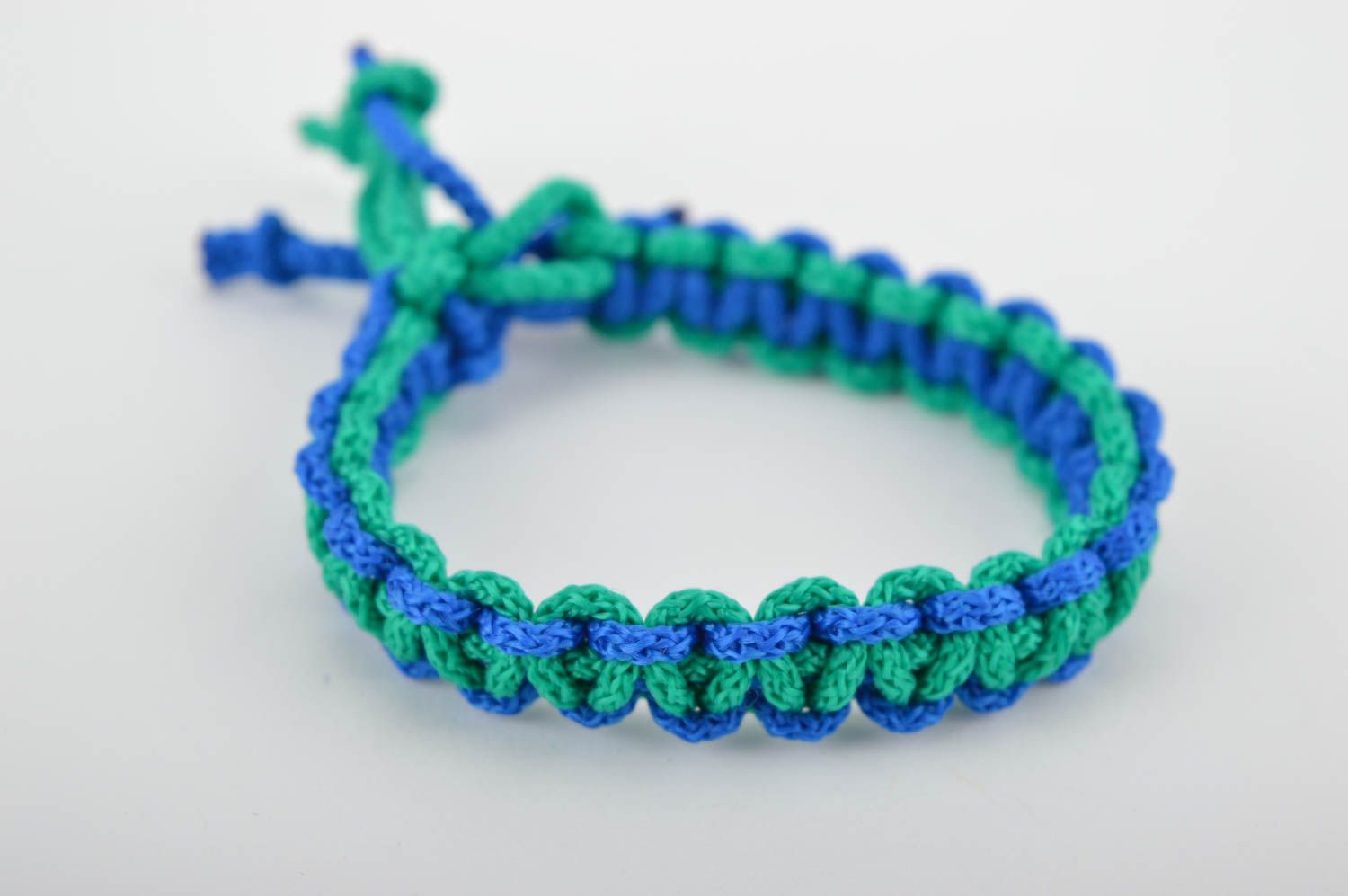 Bright handmade wrist bracelet woven textile bracelet artisan jewelry designs photo 3