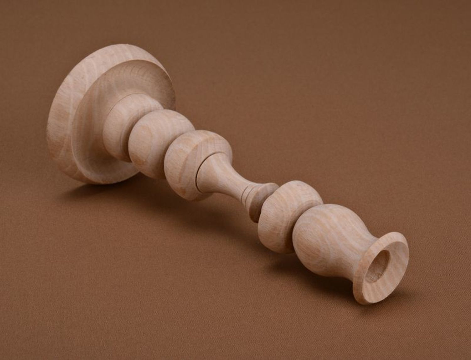 Carved wooden candlestick photo 2