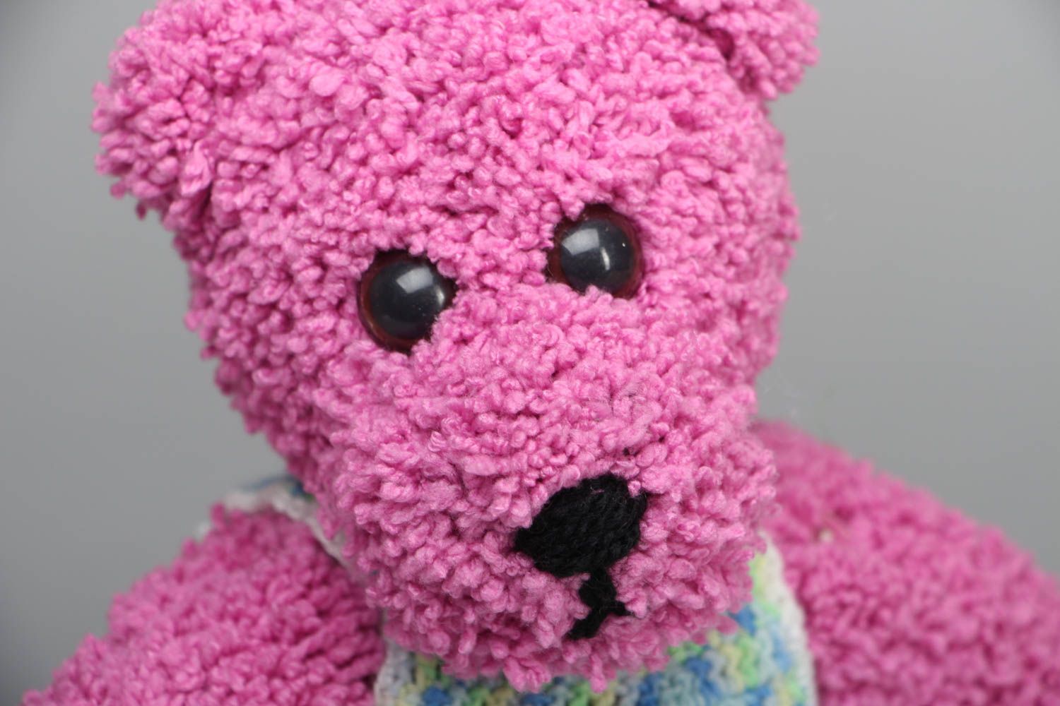 Мягкая игрушка для ребенка медведь Лиловый фото 2