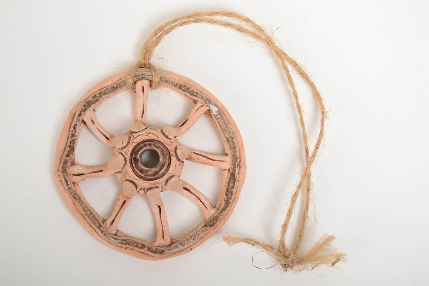 Décoration à suspendre en forme de roue ancienne faite main style ethnique photo 5