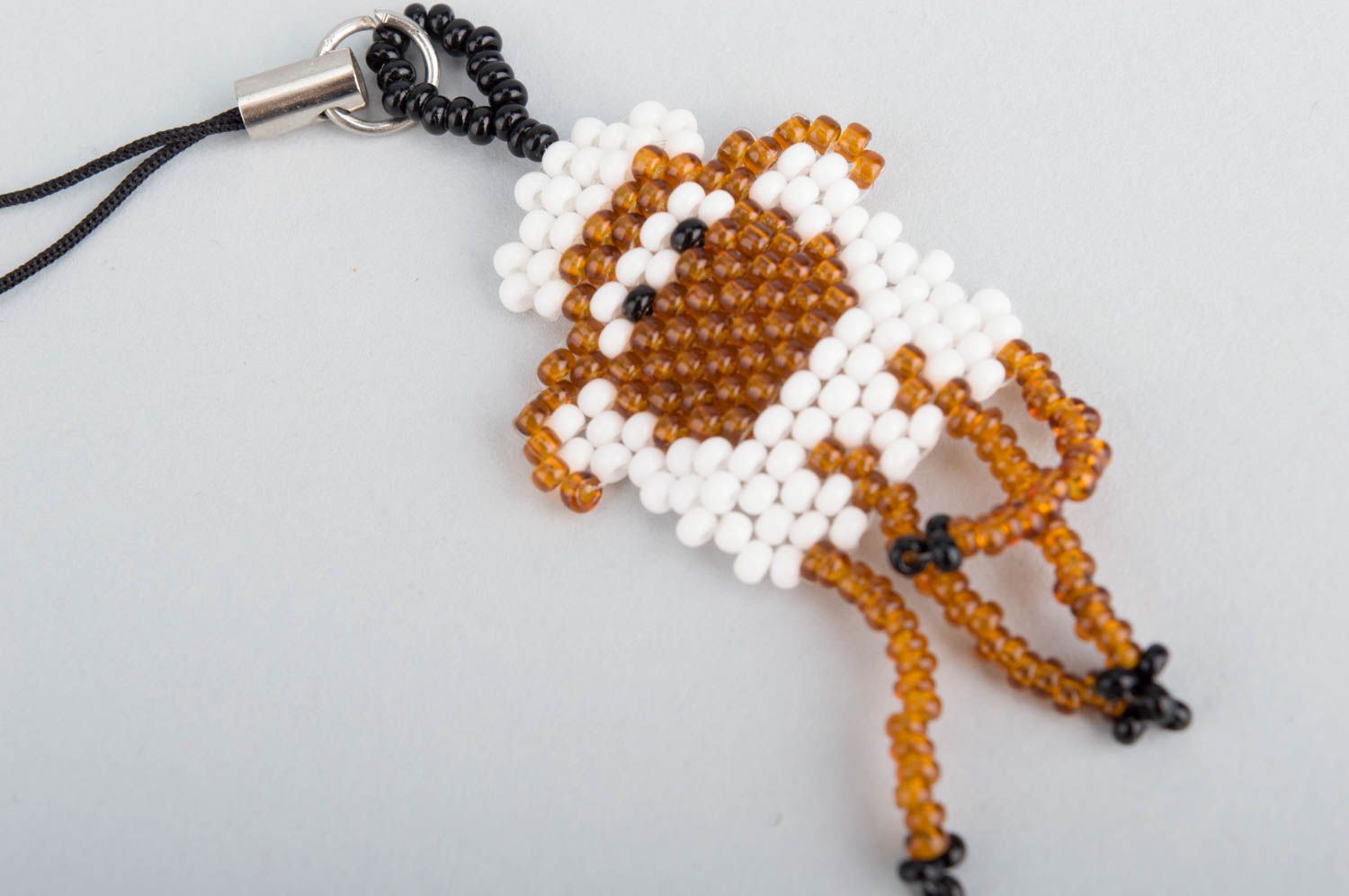 Porte-clés mouton fait main en perles de rocaille tchèques Accessoire design photo 5