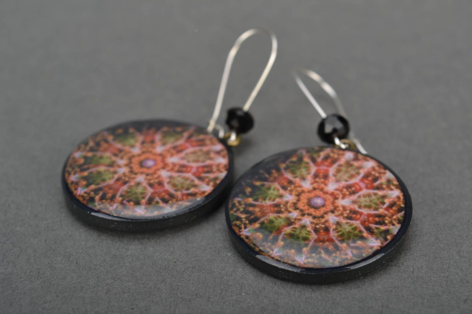 Polymer clay earrings Dream of a Tree photo 5
