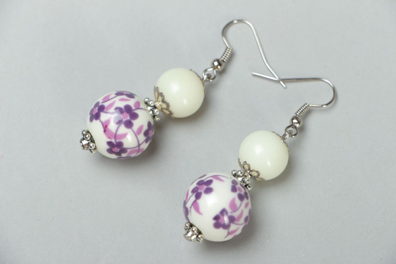 Parure de bijoux de perles fantaisie Violettes photo 2
