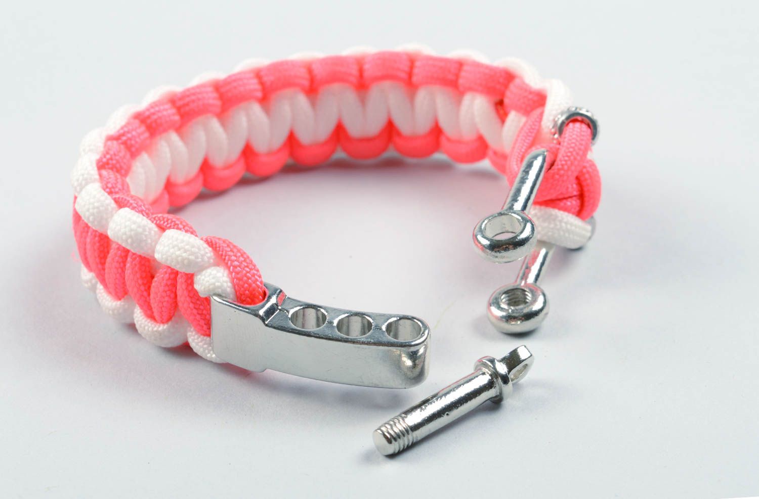 Handmade pink bracelet stylish female bracelet designer survival bracelet photo 3