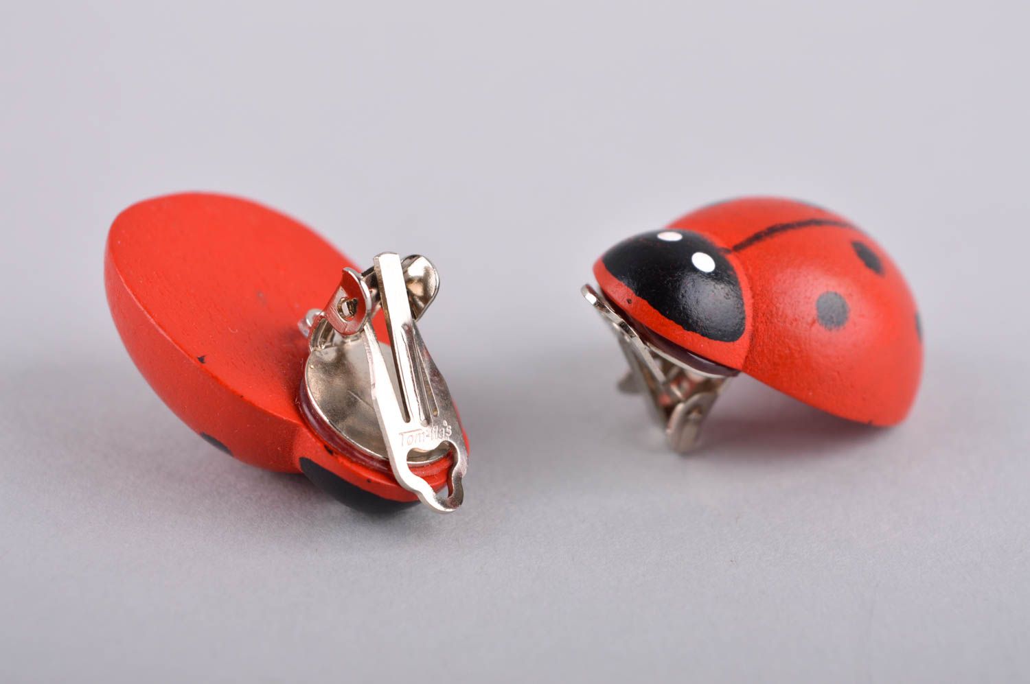 Handmade ear clips designer earrings unusual accessory gift ideas gift for girls photo 4